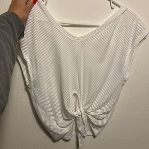 white lululemon tie shirt
